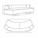 Modern Verandah Chenille 112" XL Sofa