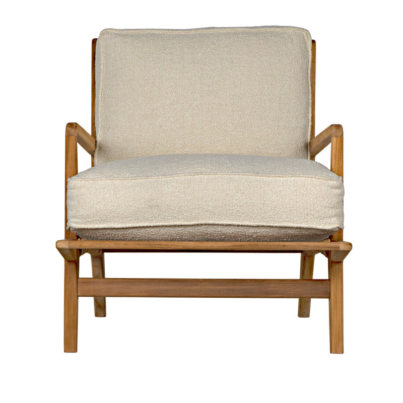 Allister Chair, White US Made cushions