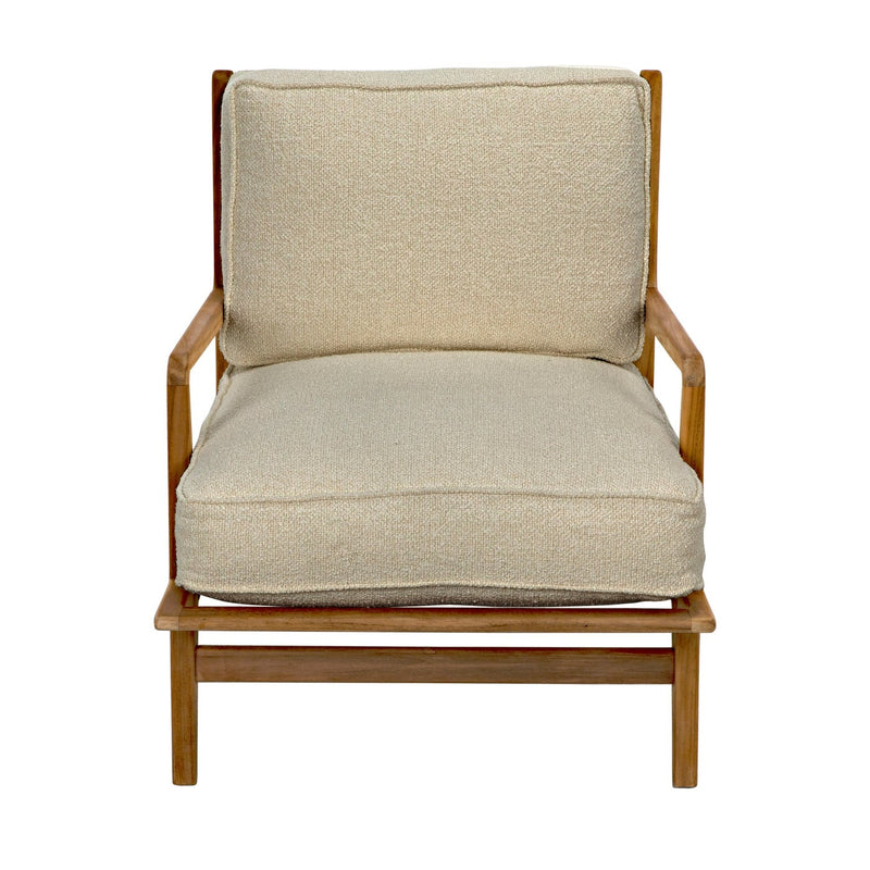 Allister Chair, White US Made cushions