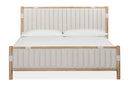 Furano Upholstered Panel Bed in Ginger and Brun Boucle
