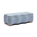 Thalia 48.5-inch Blue performance velvet storage bench - main product view