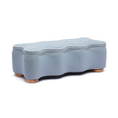 Thalia 48.5-inch Blue performance velvet storage bench - main product view