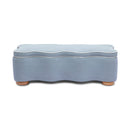 Thalia Blue velvet storage bench - alternate view