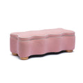 Thalia 48.5-inch Pink performance velvet storage bench - main product view