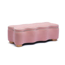 Thalia 48.5-inch Pink performance velvet storage bench - main product view