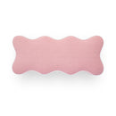 Thalia Pink velvet storage bench - angled view