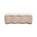 Thalia 48.5-inch Tan performance velvet storage bench - alternate view