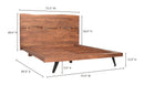 Madagascar Queen Platform Bed Brown