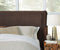 Bacall Velvet Upholstered Wingback Platform Bed in Cola