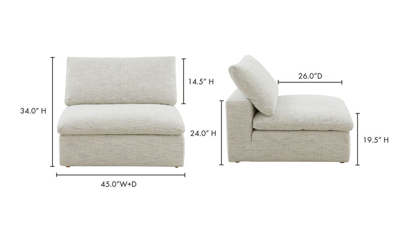 Cloud Luxe Slipper Chair Performance Fabric