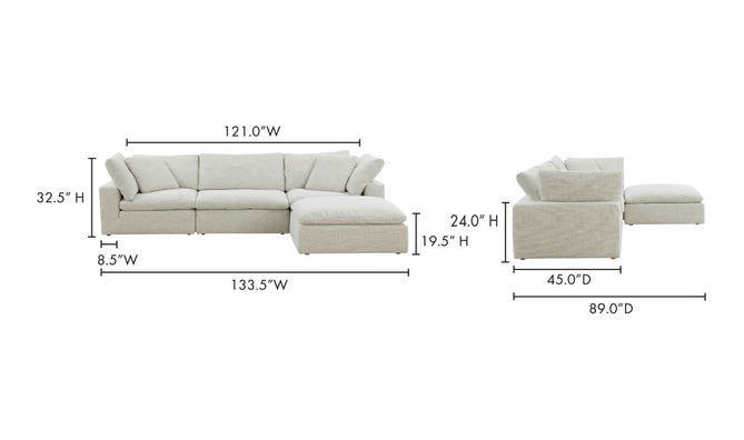 Cloud Luxe Lounge Modular Sectional Performance Fabric