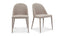 Burton Fabric Dining Chair Light Grey - Set Of Two