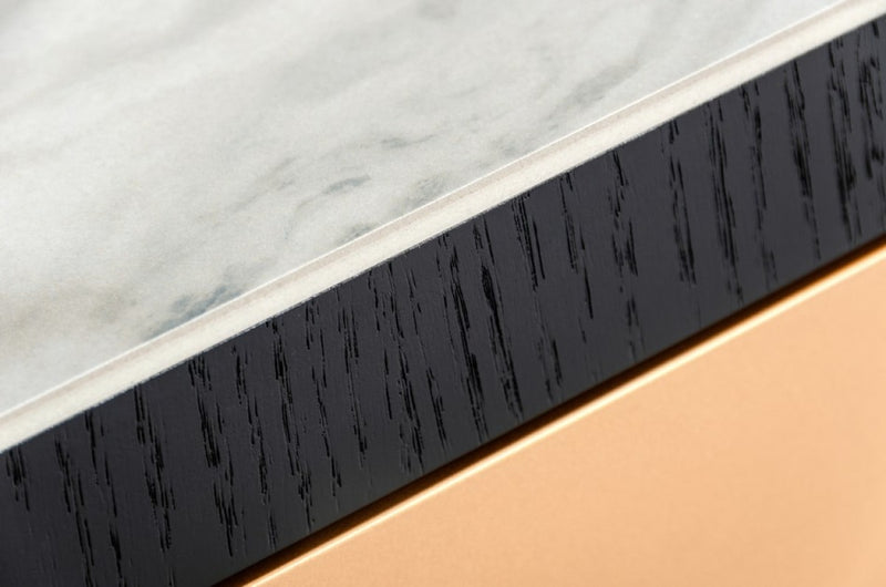 Modrest Peak - Modern Black Oak Coffee Table  by Hollywood Glam