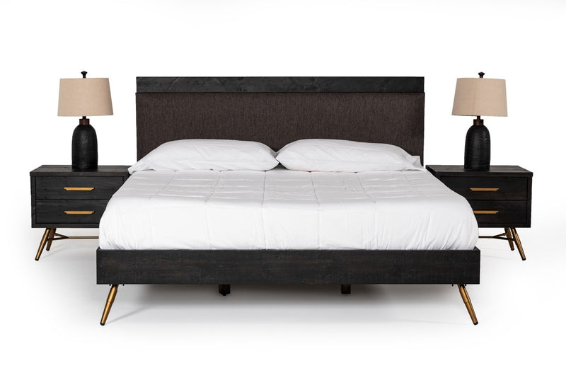 Nova Domus Tabitha Modern Dark Brown Recycled Pine Bed