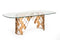 Modrest Javier Modern Glass & Rosegold Dining Table