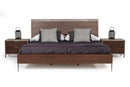 Nova Domus Conner Modern Dark Walnut & Faux Concrete Bed