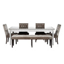 Sophie Silver Mirrored Dining Table
