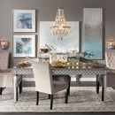 Sophie Silver Mirrored Dining Table