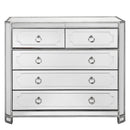 Simplicity Mirrored 5 Drawer Hall Chest