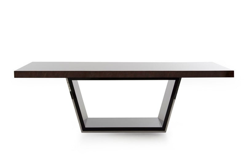Modrest Christa Modern Ebony High Gloss Dining Table  by Hollywood Glam