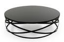 Modrest Wixon Modern Black Round Coffee Table