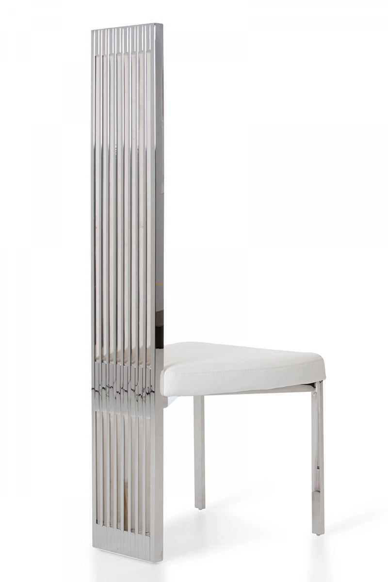 Modrest Elise Modern White Leatherette Dining Chair