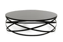 Modrest Wixon Modern Black Round Coffee Table
