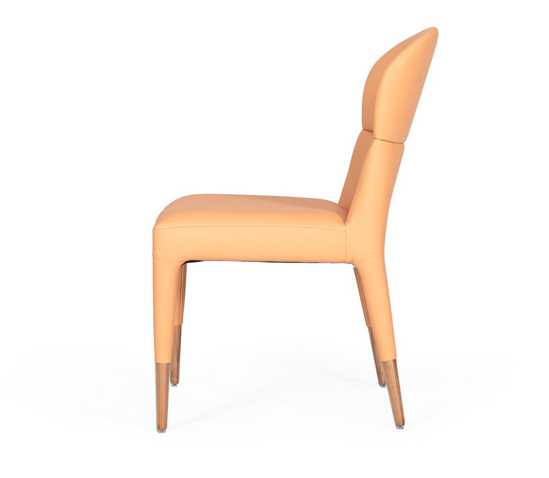 Modrest Ogden - Modern Peach & Rosegold Dining Chair (Set of 2)