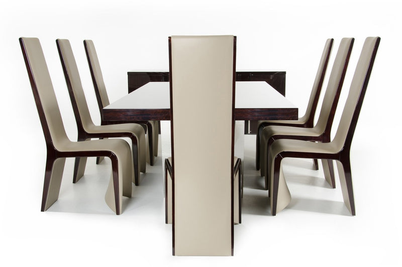 Modrest Christa Modern Ebony High Gloss Dining Table  by Hollywood Glam