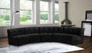 Limitless Modular Velvet 5 Piece Sectional