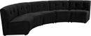 Limitless Modular Velvet 5 Piece Sectional