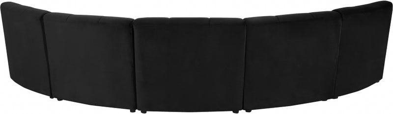 Limitless Modular Velvet 5 Piece Sectional