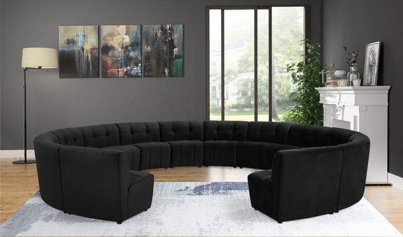 Limitless Modular Velvet 14 Piece Sectional