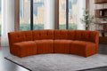 Limitless Modular Velvet 4 Piece Sectional