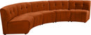 Limitless Modular Velvet 5 Piece Sectional