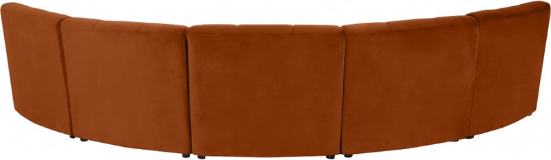 Limitless Modular Velvet 5 Piece Sectional