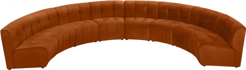 Limitless Modular Velvet 8 Piece Sectional