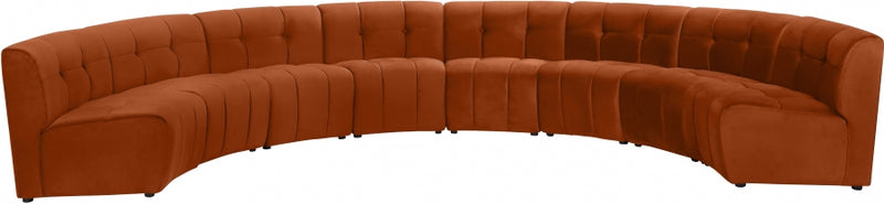 Limitless Modular Velvet 8 Piece Sectional