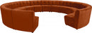 Limitless Modular Velvet 14 Piece Sectional