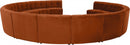 Limitless Modular Velvet 14 Piece Sectional