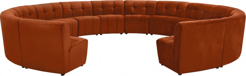 Limitless Modular Velvet 14 Piece Sectional