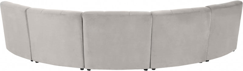 Limitless Modular Velvet 5 Piece Sectional