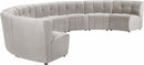 Limitless Modular Velvet 8 Piece Sectional