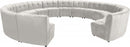 Limitless Modular Velvet 14 Piece Sectional