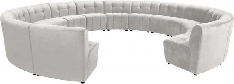 Limitless Modular Velvet 14 Piece Sectional