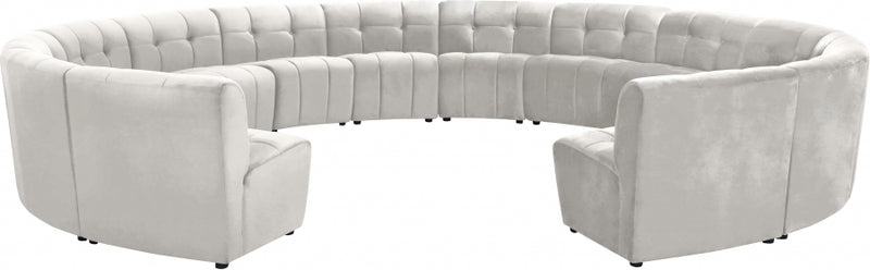 Limitless Modular Velvet 14 Piece Sectional