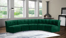 Limitless Modular Velvet 5 Piece Sectional
