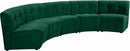 Limitless Modular Velvet 5 Piece Sectional