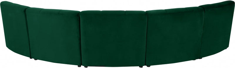 Limitless Modular Velvet 5 Piece Sectional