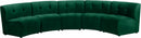 Limitless Modular Velvet 5 Piece Sectional